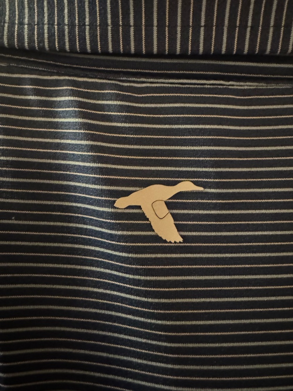Gen Teal Men’s Blue Micro-Stripe Performance Polo Shirt Large NWOT - Picture 6 of 6